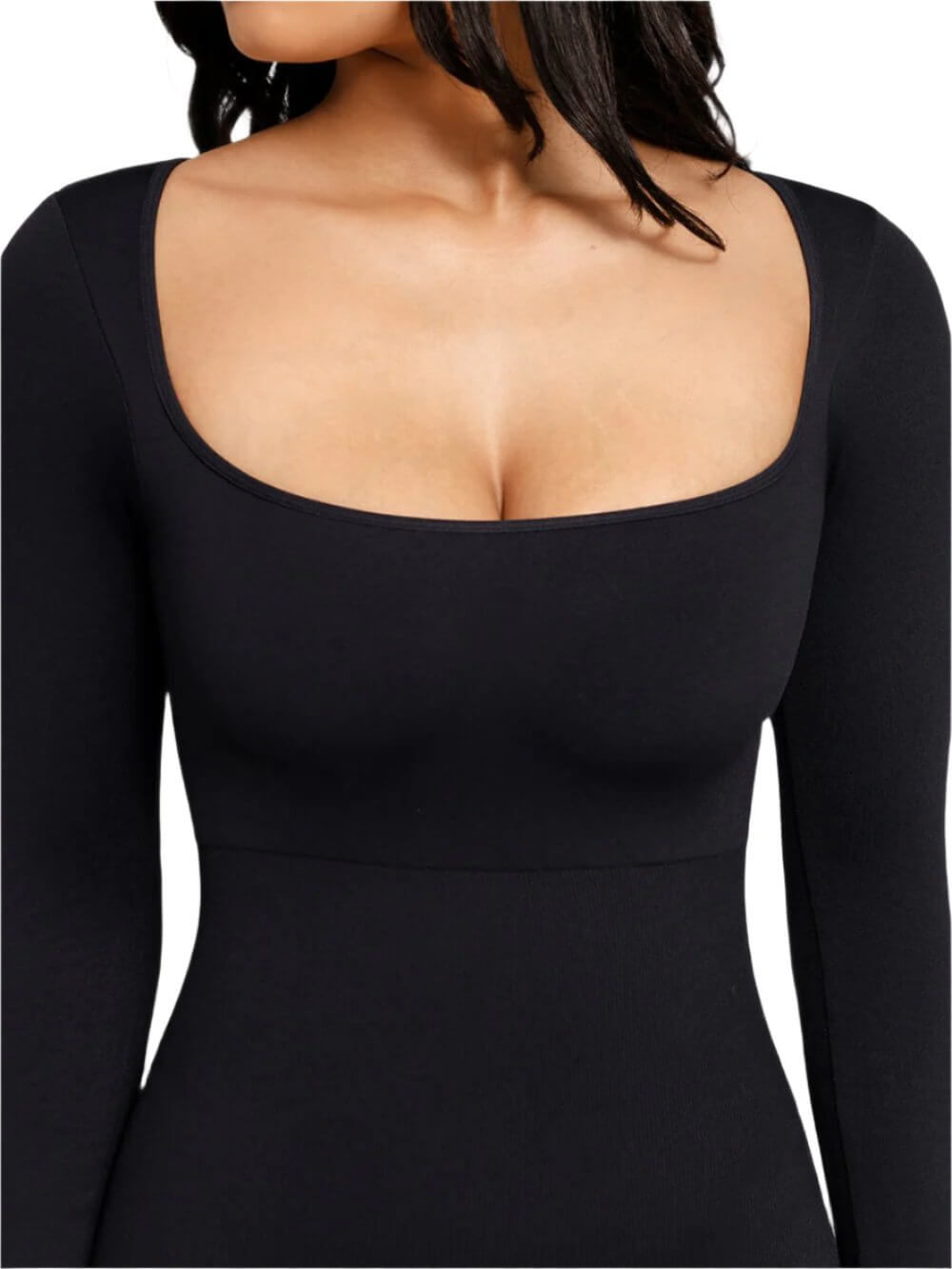 Body HolyShape z długim rękawem i kwadratowym dekoltem