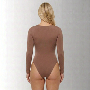 HolyShape Коригуюче Боді З Вирізом І Довгим Рукавом