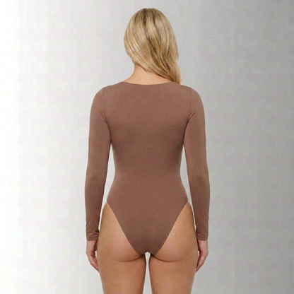 HolyShape Коригуюче Боді З Вирізом І Довгим Рукавом