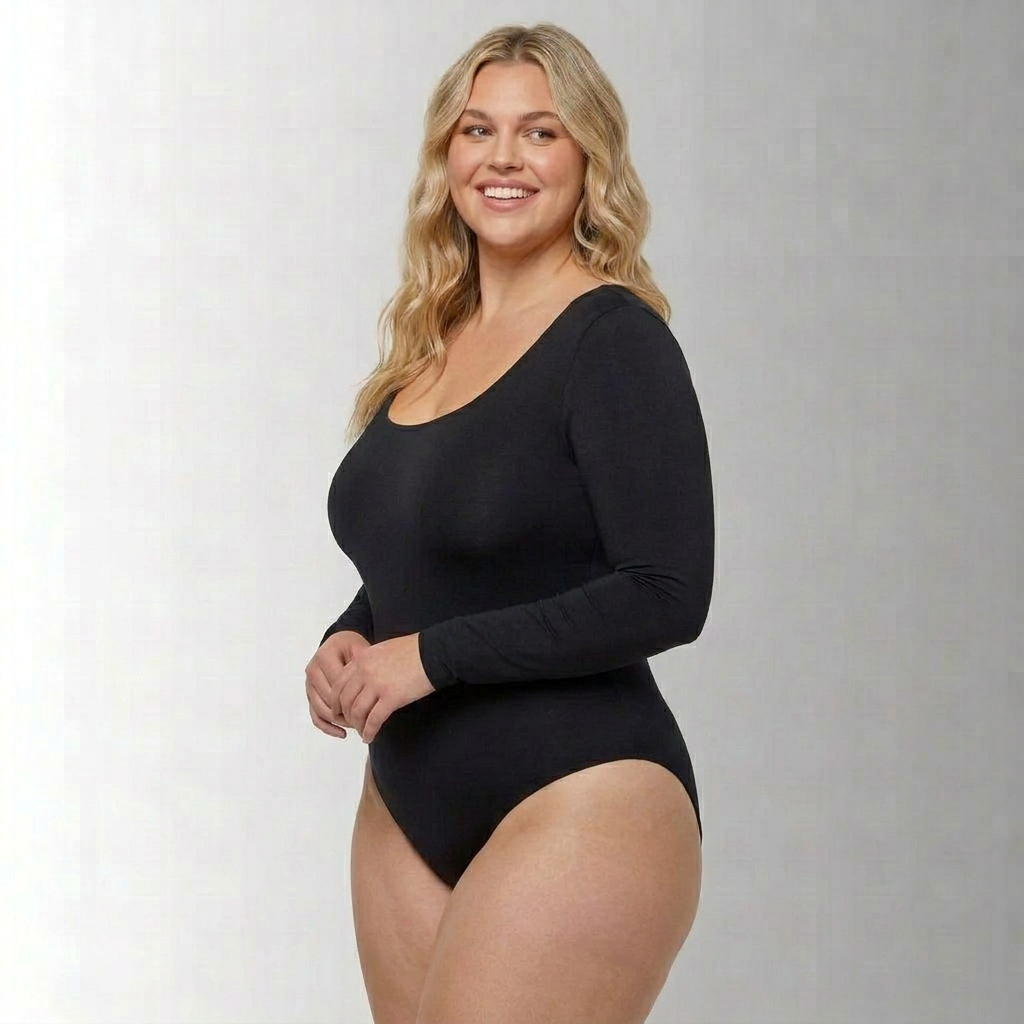 HolyShape Коригуюче Боді З Вирізом І Довгим Рукавом