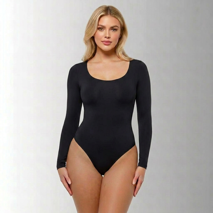 HolyShape Коригуюче Боді З Вирізом І Довгим Рукавом